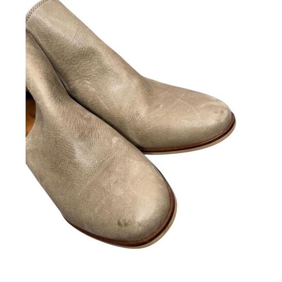 Lucky Brand Boots Size‎ 8.5 Tan Leather Block Heel Pull On Style Ankle Booties - Picture 7 of 12